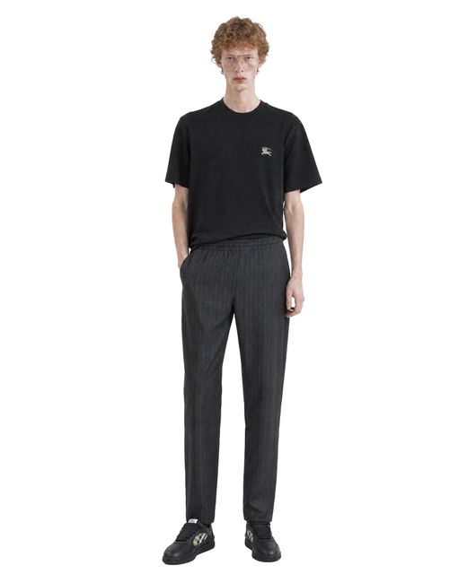 Burberry Black Cotton T-Shirt for men