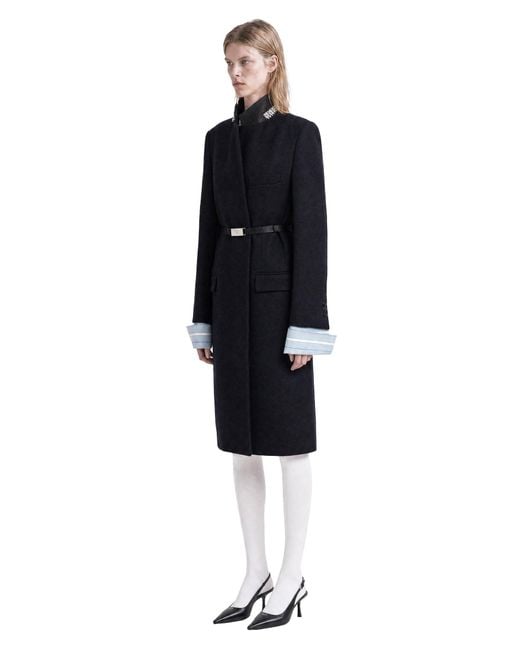 Prada Black Double Wool Coat
