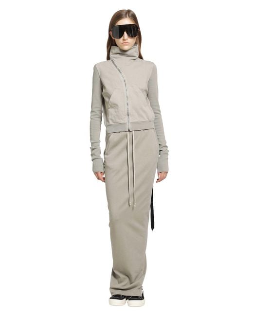 Rick Owens Gray Tower Pull On Pillar Skirt