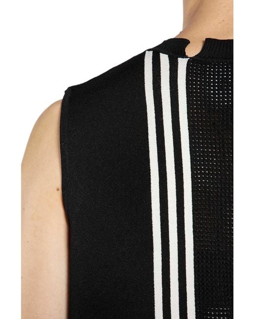Y-3 Black Gfx Knit Vest for men