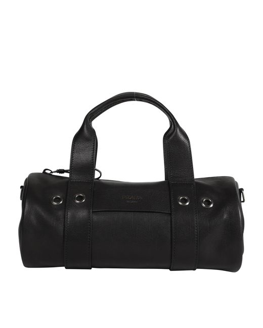 Prada Black Route Large Leather Top Handle Bag