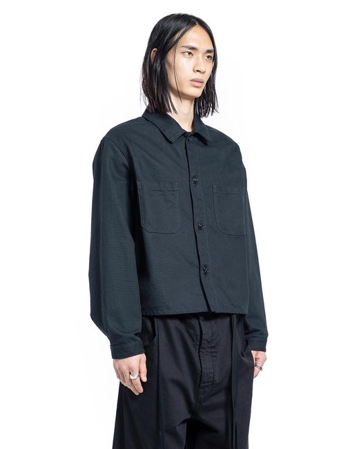 Ann Demeulemeester Blue Juel Boxy Overshirt for men