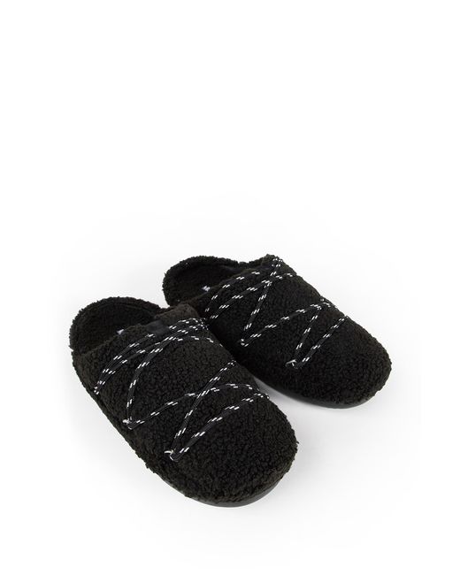 Moon Boot Black Teddy Slippers
