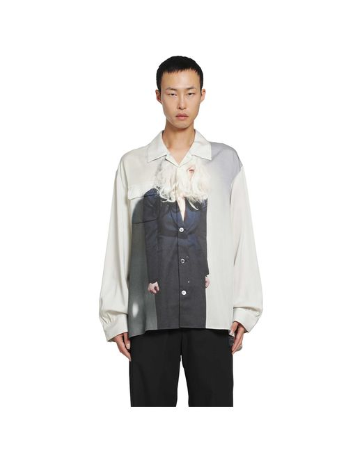 Undercover Gray Cindy Sherman Rayon Shirt for men