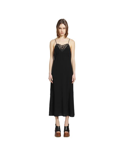 Chloé Black Long Lingerie Dress