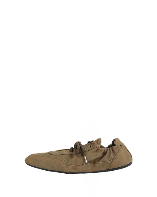 Prada Natural Collapse Canvas Sneakers