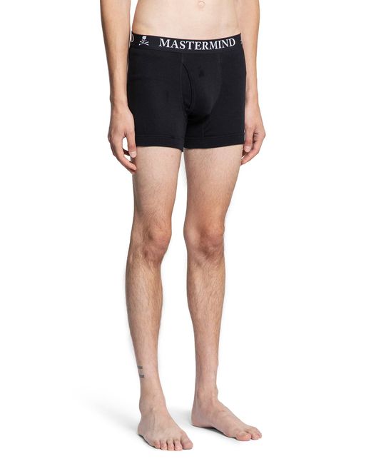 MASTERMIND WORLD Black T-Shirt And Trunks Set for men