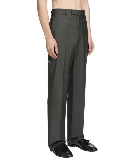 Valentino Gray Wool Tailored Trousers for men