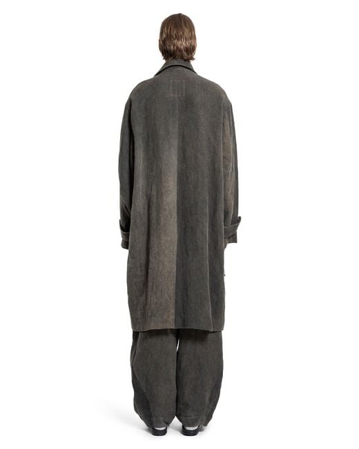 Uma Wang Black Cappotti Grigi Da Uomo for men