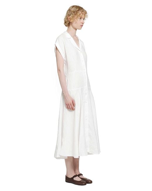 Polo Ralph Lauren White Linen Cap Sleeve Shirt Dress
