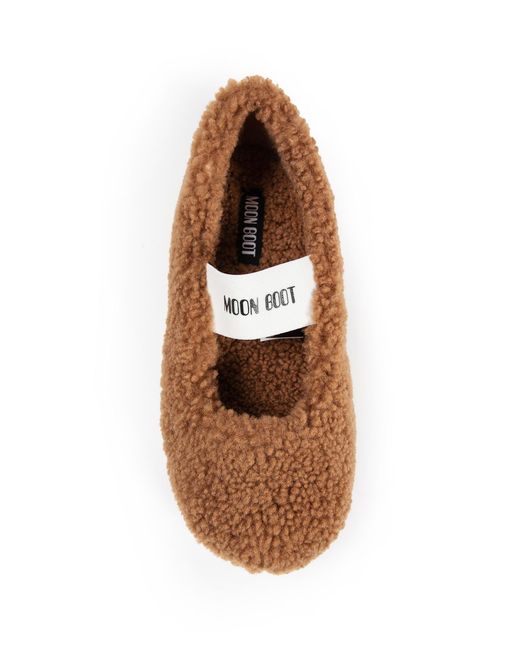Moon Boot Brown Mb Shearling Ballerinas