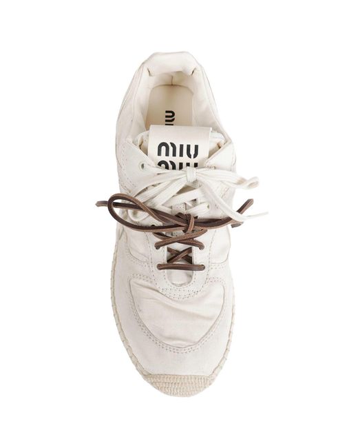 Miu Miu White Gymnasium Sneakers