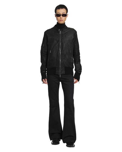 Giorgio Brato Black Nubuck Lambskin Bomber for men
