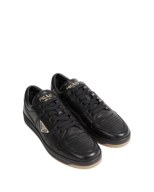 Prada Black Nappa Leather Downtown Sneakers for men