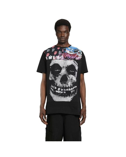 Massimo Sabbadin Black Printed Jersey T-Shirt for men