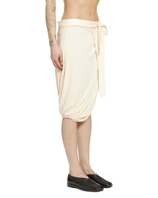 Lemaire Natural Soft Wrap Midi Skirt