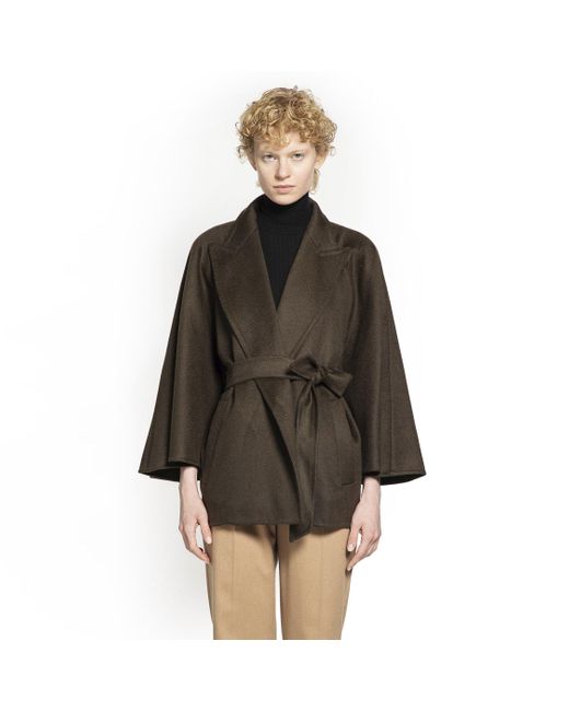 Max Mara Brown Camel Hair Short Padded Coat