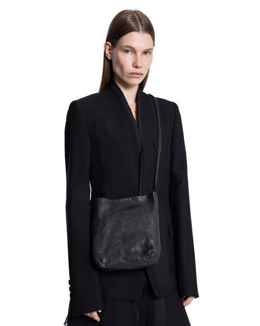 Ann Demeulemeester Blue Vintage Lux Grained Leather