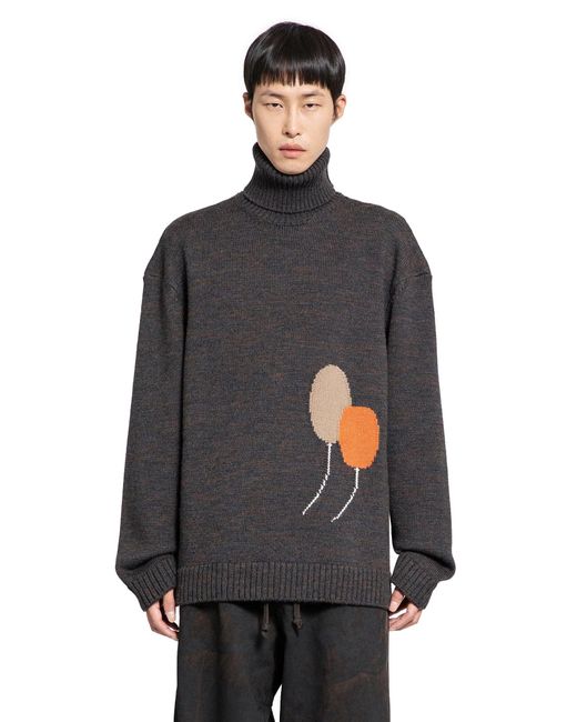 JORDANLUCA Black Ballon Jumper for men