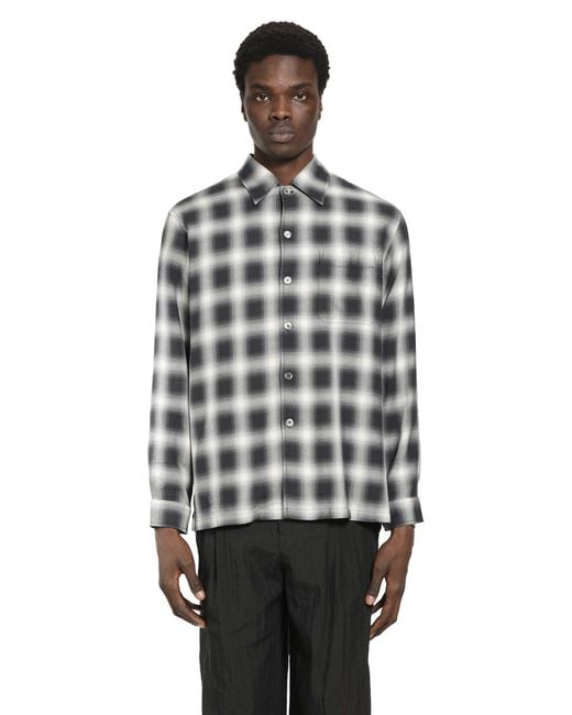 Our Legacy Black Reno Cowboy Viscose Shirt for men