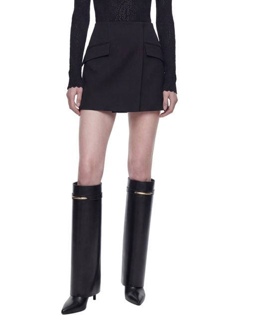 Givenchy Black Tailored Mini Skirt