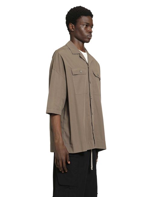 Rick Owens Brown Temple Magnum Tommy Shirt for men