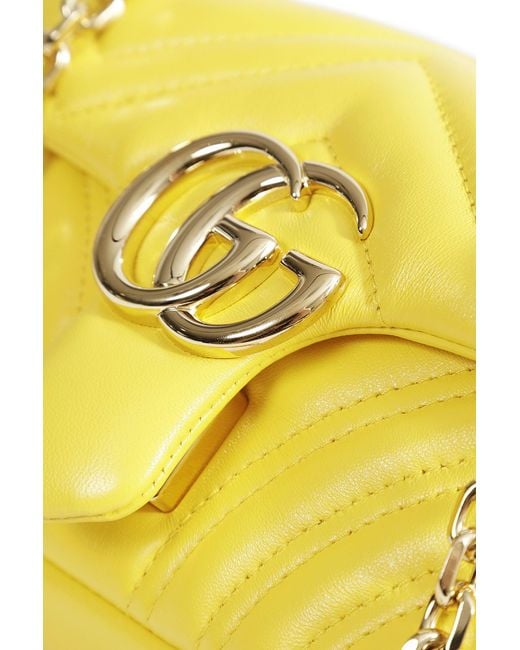 Gucci Yellow Gg Marmont Shoulder Bag