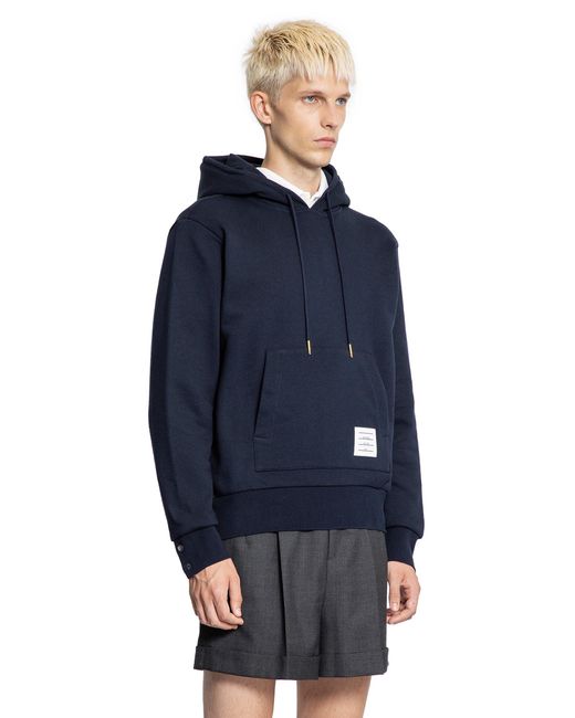 Thom Browne Blue Classic Loopback Rwb Hoodie for men