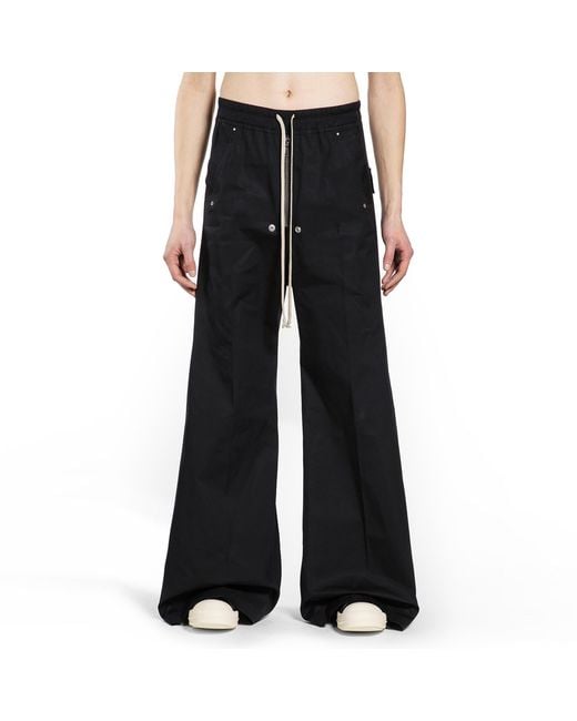 Rick Owens Black Temple Wide Bela Pants for men