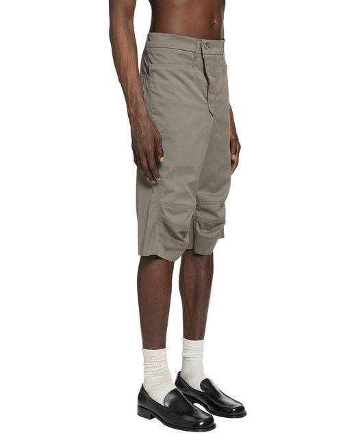 BRYAN JIMENE`Z Gray Cut Off Shorts for men