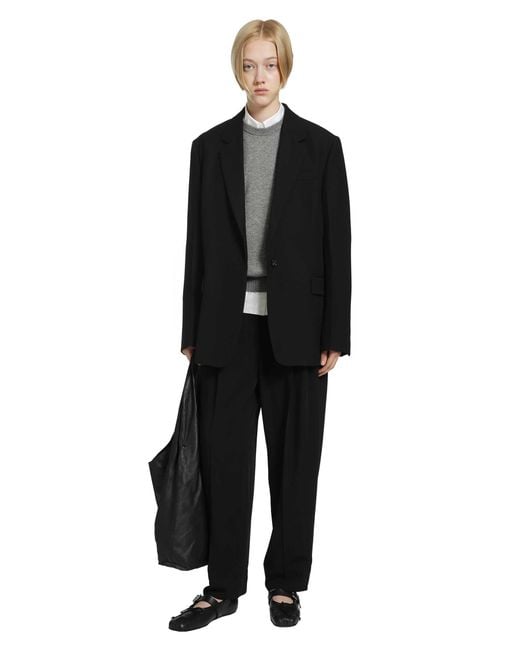 Totême Black Draped Balloon Trousers
