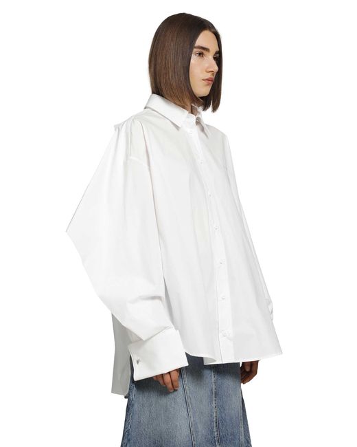 The Attico White Cotton Poplin Shirt