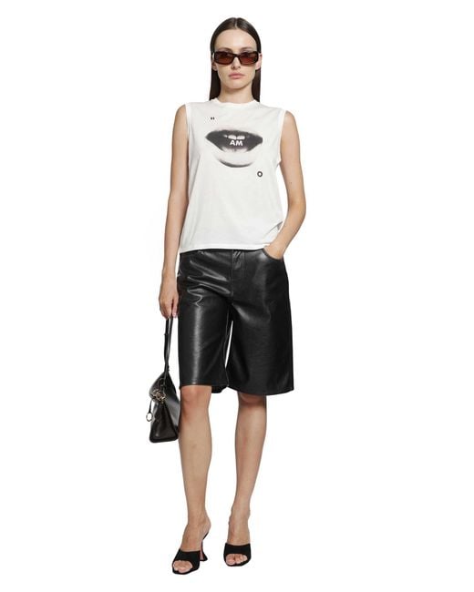 Fendi White Ti Amo Print Jersey Top