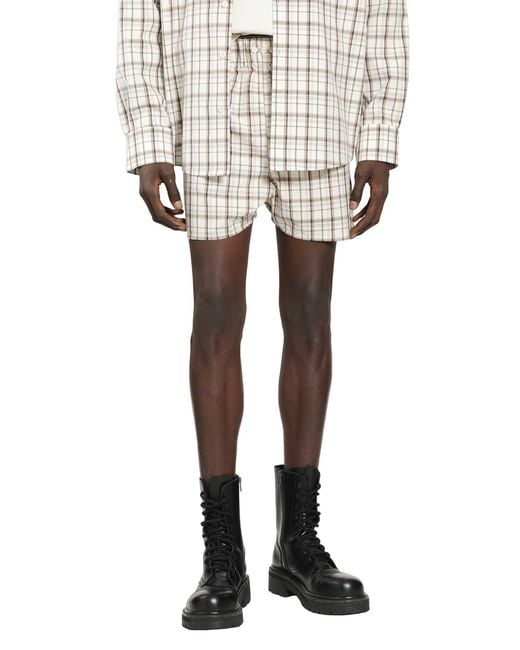 BRYAN JIMENE`Z Natural Check Boxers for men