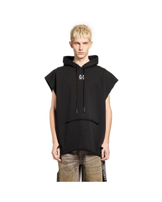 44 Label Group Black Centipede Sleeveless Hoodie for men