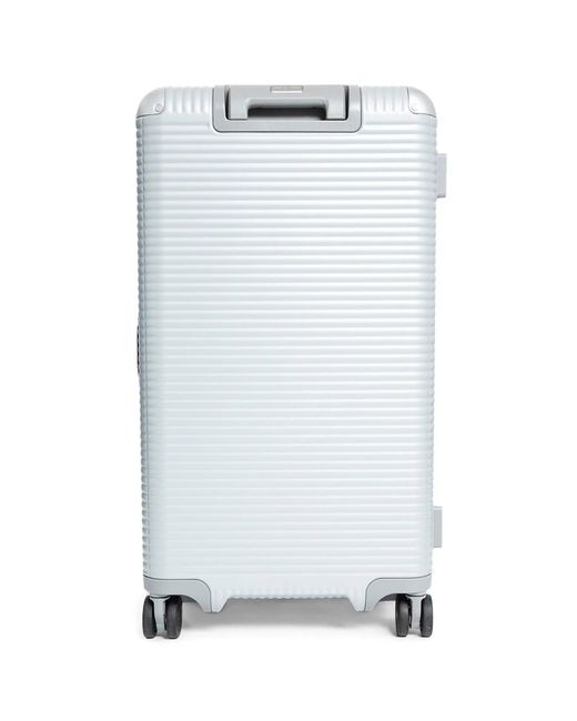 Fpm White Bank Zip Deluxe Trunk On Wheels for men