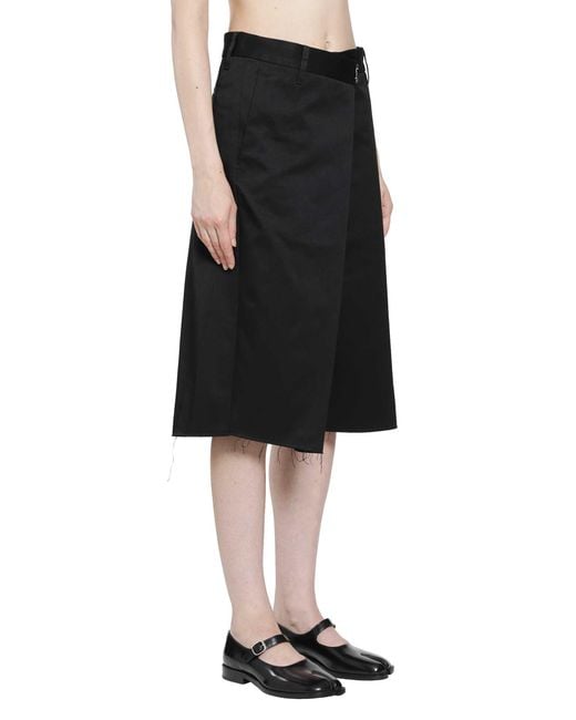 Maison Margiela Black Wrap Shorts