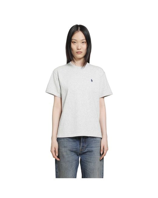 Polo Ralph Lauren White Pony Cotton Jersey T-Shirt