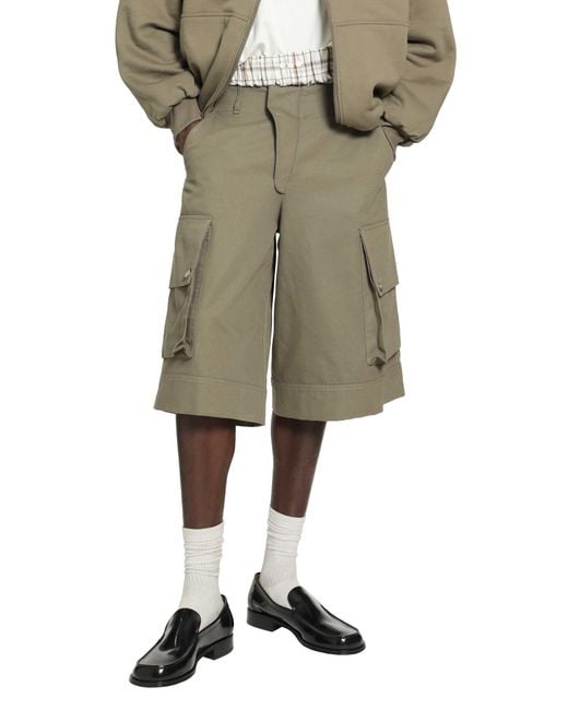 BRYAN JIMENE`Z Natural Cargo Shorts for men