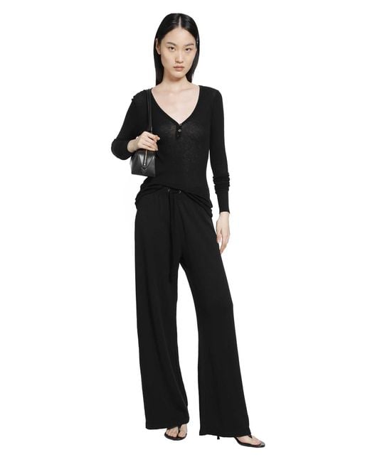 James Perse Black Novelty Top