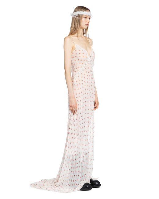 Ann Demeulemeester White Lala X-Long Bias Dress
