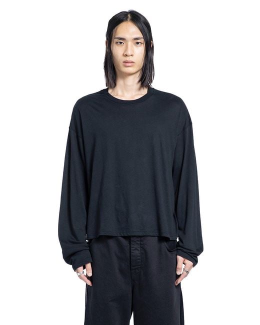 Ann Demeulemeester Blue Emil 'Hollow Sound' Long Sleeve T-Shirt for men