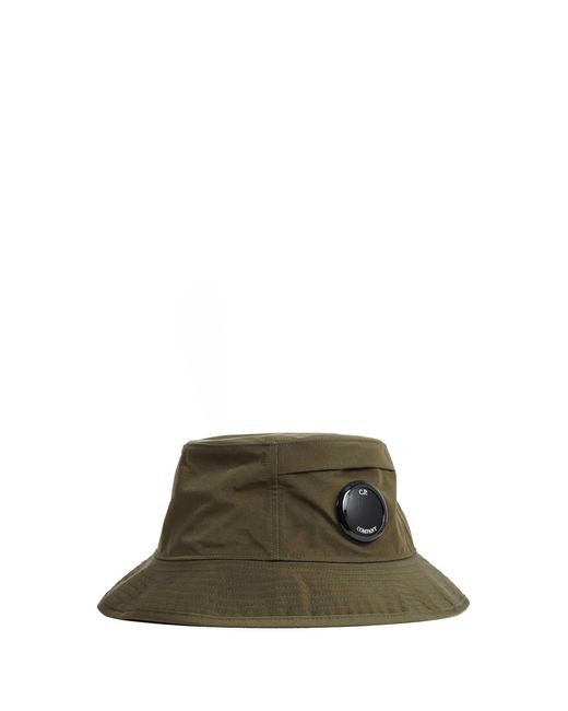 C P Company Green Chrome-R Lens Bucket Hat for men