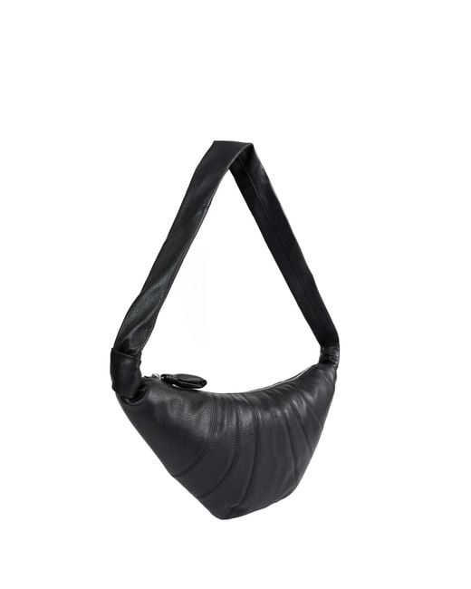 Lemaire Black Medium Croissant Bag for men