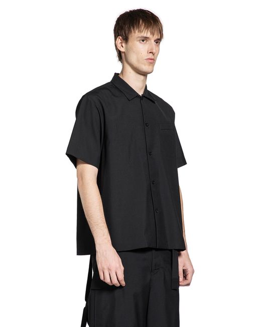 Sacai Black Suiting Shirt for men