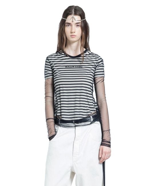 Ann Demeulemeester Blue Floor Micro T-Shirt