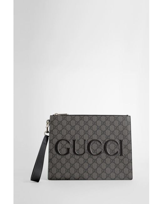 Gucci Gray Clutches & Pouches for men