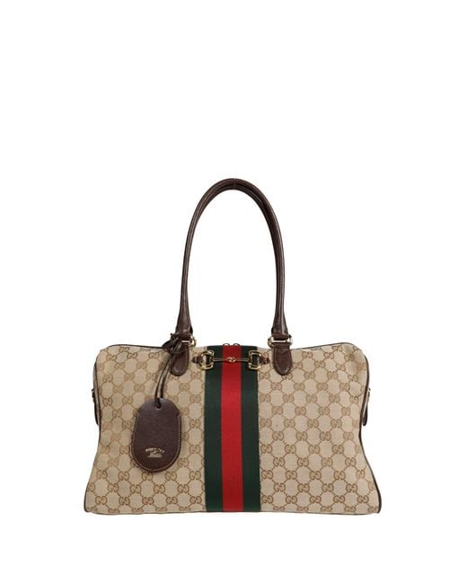 Gucci Brown Borsetto Large Boston Bag
