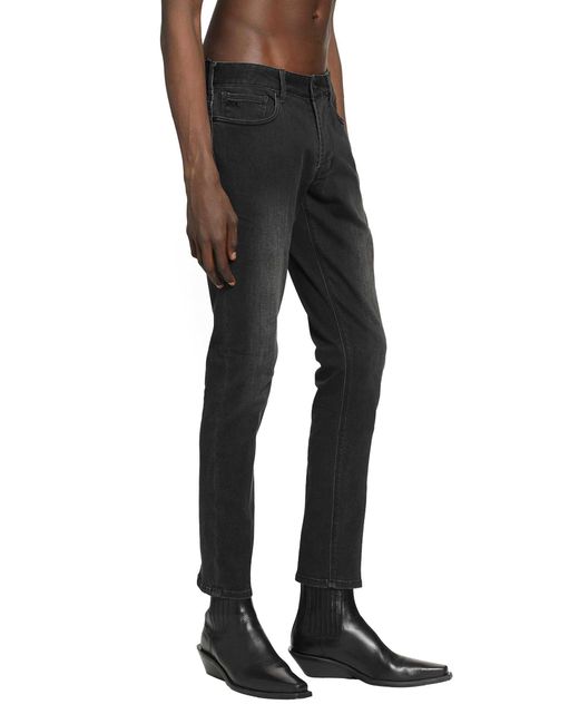 Emporio Armani Black 5 Pocket Straight-Leg Jeans for men