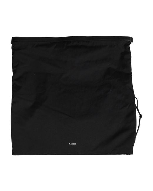 Jil Sander Black Soft Roller Hobo Bag for men